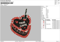 Crimecake Embroidery File 6 sizes