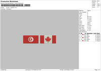 Tunisia Canada Embroidery File 4 sizes