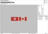 Tunisia Canada Embroidery File 4 sizes