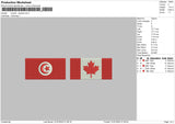 Tunisia Canada Embroidery File 4 sizes