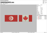 Tunisia Canada Embroidery File 4 sizes