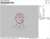 Tupac Outline Embroidery File 4 size