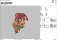 Tupac V5 Embroidery File 4 size