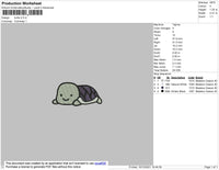 Turtle Embroidery File 4 size