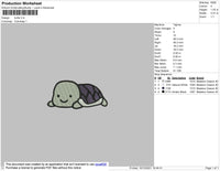 Turtle Embroidery File 4 size