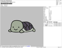 Turtle Embroidery File 4 size