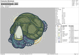 Turtle King Embroidery File 4 size