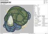 Turtle King Embroidery File 4 size