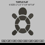 Turtle Flat Embroidery File 6 sizes