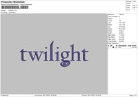 Twilight Txt Embroidery File 6 sizes