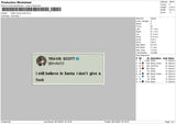 Twitter Travis Scott Embroidery File 4 size