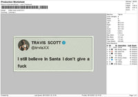 Twitter Travis Scott Embroidery File 4 size