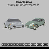 Two Cars 1703 Embroidery File 6 sizes