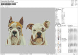 Two Dogs Embroidery File 4 size