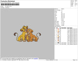 Two Tigers Embroidery File 6 size