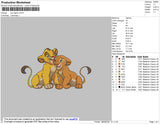 Two Tigers Embroidery File 6 size