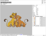 Two Tigers Embroidery File 6 size