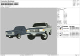 Two Trucks Embroidery File 4 size