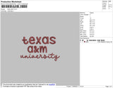 Texas A&M Embroidery File 4 size