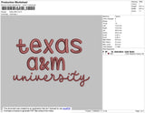 Texas A&M Embroidery File 4 size