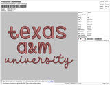 Texas A&M Embroidery File 4 size