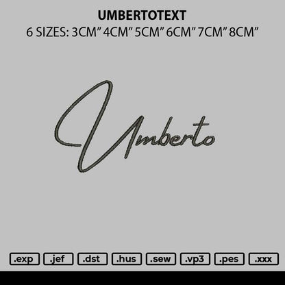 Umbretotext Embroidery File 6 sizes