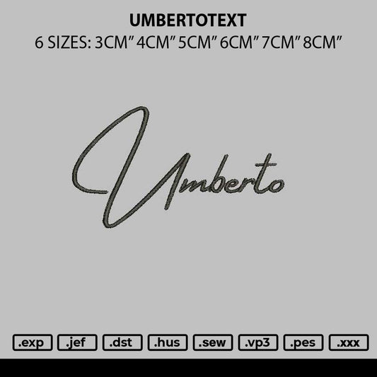 Umbretotext Embroidery File 6 sizes