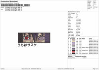 Uchiha Rectangle Embroidery File 6 sizes