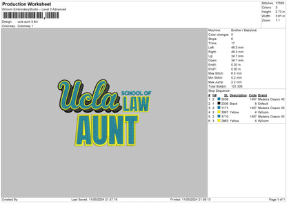 Aunt uncle Text Embroidery 2 Files