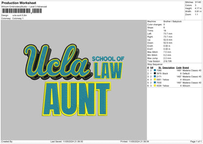 Aunt uncle Text Embroidery 2 Files