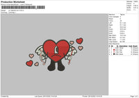 Un Valentin Sin Ti Embroidery File 6 sizes