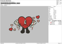 Un Valentin Sin Ti Embroidery File 6 sizes