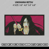 Unohana Retsu Embroidery File 4 size