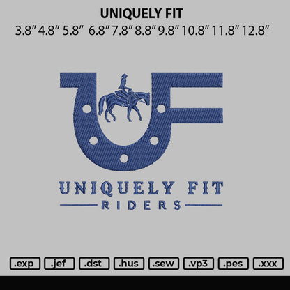 Uniquely Embroidery File 6 sizes