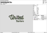Unitedtext 03 Embroidery File 6 sizes