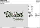 Unitedtext 03 Embroidery File 6 sizes