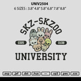 Univtext2504 Embroidery FIle 6 sizes