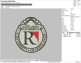 University Of Redlans Embroidery File 4 size