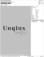 Unqlux Embroidery File 4 size