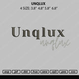 Unqlux Embroidery File 4 size