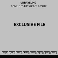 Unraveling Embroidery File 6 sizes