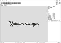 Uptown S Embroidery File 6 sizes