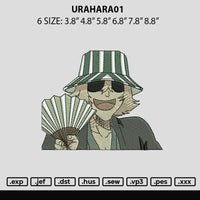 Urahara01 Embroidery File 6 Sizes