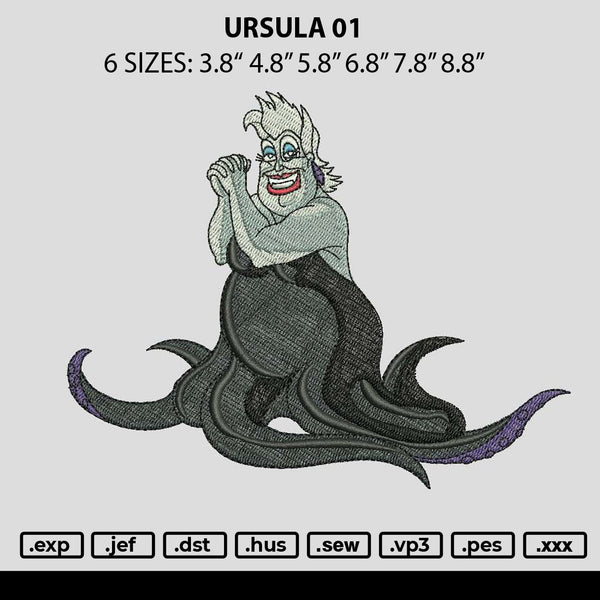 Ursula 01 Embroidery File 6 sizes