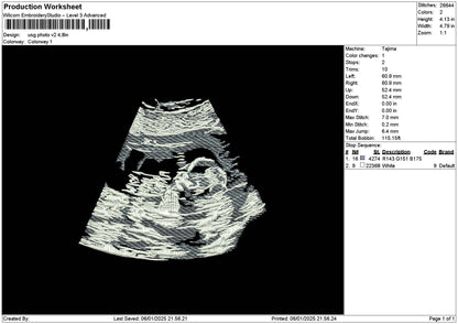 Usg Photo V2 Embroidery File 6 sizes