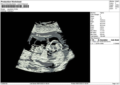 Usg Photo V2 Embroidery File 6 sizes
