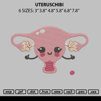 Uteruschibi Embroidery File 6 sizes