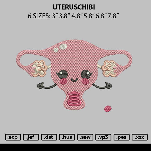 Uteruschibi Embroidery File 6 sizes