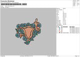 Flowers Middle Finger Embroidery File 4 sizes