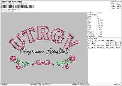 Utrgvtext 1306 Embroidery Machine Design File 6 sizes